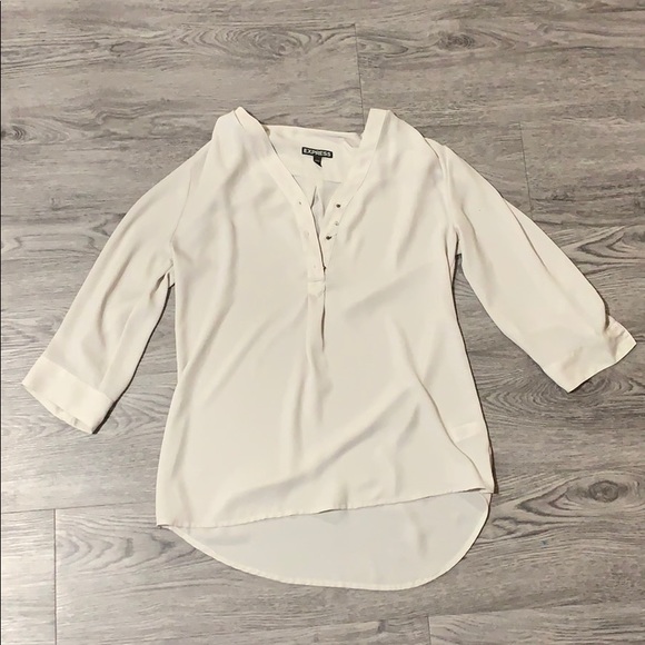 Beige chiffon top - Picture 1 of 5